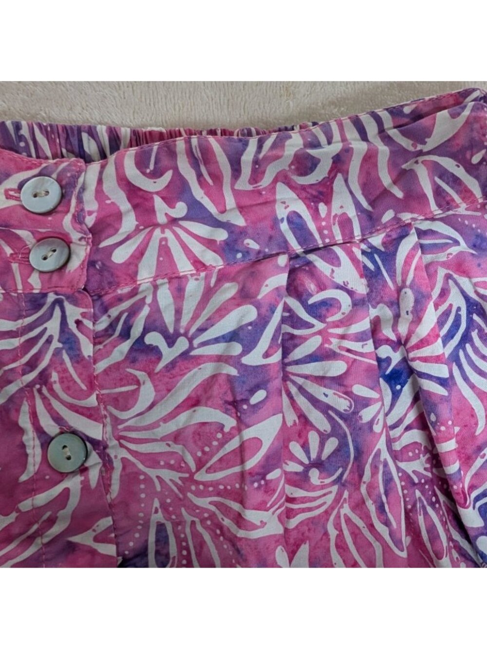 Three Islands Pink Tiered Floral Maxi Skirt With Elastic Waist Size M - Picture 9 of 14